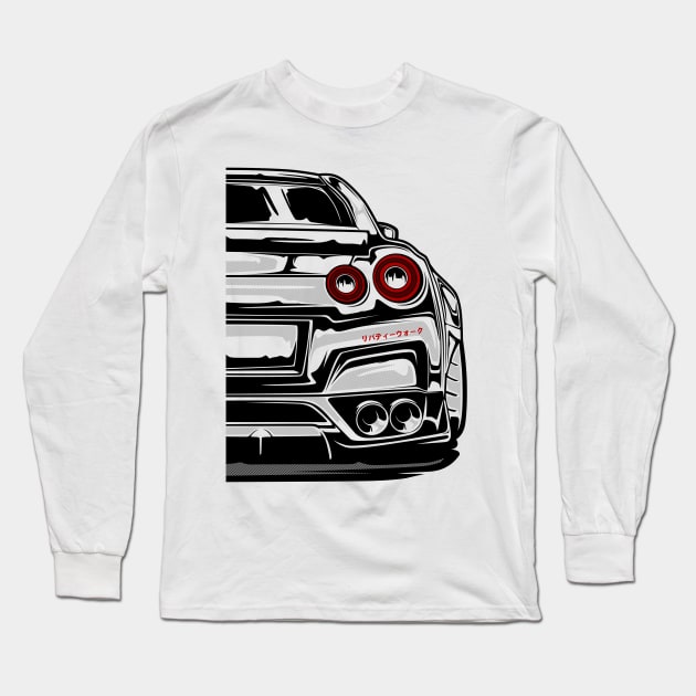 Nissan R35 GTR Liberty Walk Long Sleeve T-Shirt by idrdesign